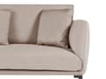 Miniatyrbilde 6 av 11: Sofa Beige Fløyelstrekk Metallben med Puter Moderne Design