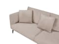 Miniatyrbilde 7 av 11: Sofa Beige Fløyelstrekk Metallben med Puter Moderne Design