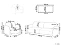 Miniatyrbilde 3 av 11: Sittegruppe Gyllenbrun Polyesterstoff 3-seters sofa Lenestol Retro stil Stue Sofagruppe