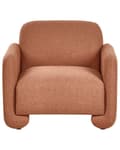 Miniatyrbilde 5 av 11: Sittegruppe Gyllenbrun Polyesterstoff 3-seters sofa Lenestol Retro stil Stue Sofagruppe