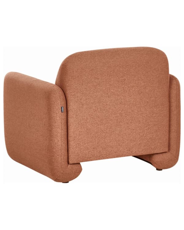 Sittegruppe Gyllenbrun Polyesterstoff 3-seters sofa Lenestol Retro stil Stue Sofagruppe