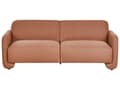 Miniatyrbilde 8 av 11: Sittegruppe Gyllenbrun Polyesterstoff 3-seters sofa Lenestol Retro stil Stue Sofagruppe