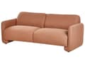Miniatyrbilde 9 av 11: Sittegruppe Gyllenbrun Polyesterstoff 3-seters sofa Lenestol Retro stil Stue Sofagruppe
