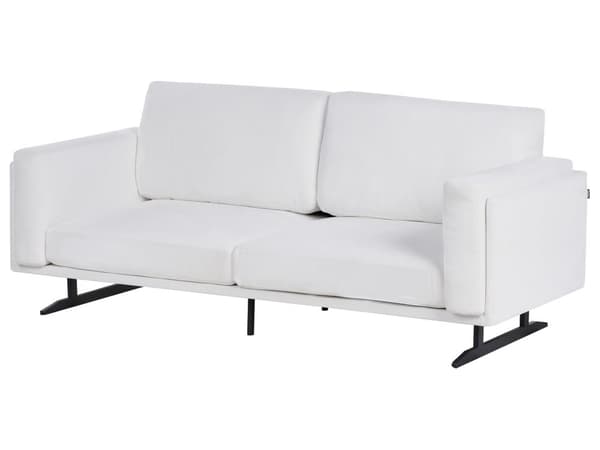 Sofa Hvit Stofftrekk Metallben Moderne Design Stil til Stue
