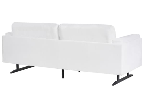 Sofa Hvit Stofftrekk Metallben Moderne Design Stil til Stue