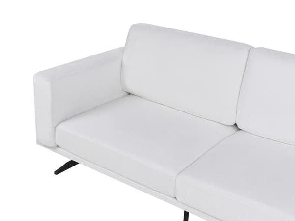 Sofa Hvit Stofftrekk Metallben Moderne Design Stil til Stue