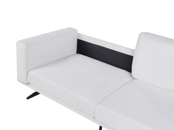 Sofa Hvit Stofftrekk Metallben Moderne Design Stil til Stue