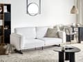 Miniatyrbilde 2 av 11: Sofa Hvit Stofftrekk Metallben Moderne Design Stil til Stue