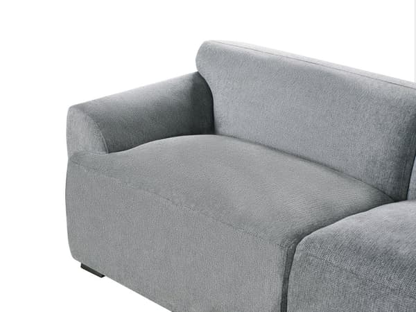 Sofa Grå Polyester 3 Personers Bred Flydersofa til Stue Stofsofa Moderne Siddemøbel med Ekstra Rygpuder Designsofa