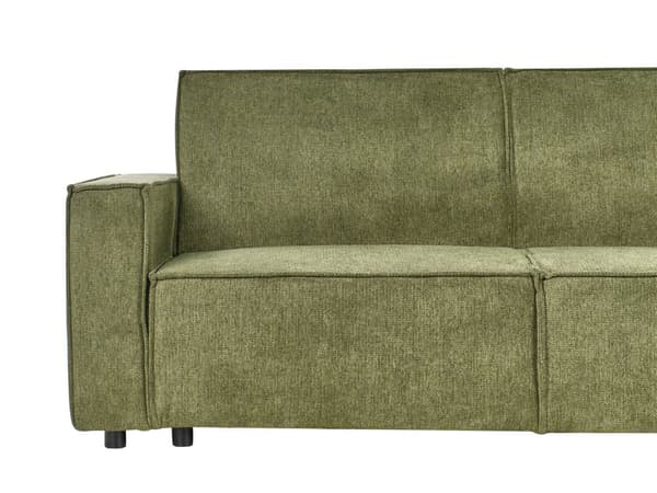 Sovesofa med Chaiselong Grøn 3 Personers Sofa L Formet Hjørnesofa Sofaseng Blød Stofsofa Design Hjørnesovesofa Venstrevendt Flydersofa
