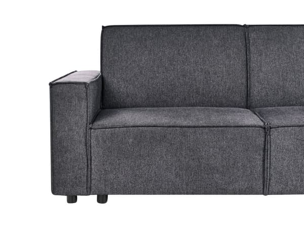 Sovesofa med Chaiselong Grå 3 Personers Sofa L Formet Hjørnesofa Dyb Sofaseng Blød Stofsofa Design Hjørnesovesofa Højrevendt Flydersofa