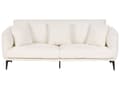 Miniatyrbillede 4 af 11: Sofa Hvid Boucle 3 Personers Bred Flydersofa til Stue Stofsofa Moderne Siddemøbel med Ekstra Rygpuder Designsofa