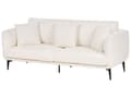 Miniatyrbillede 5 af 11: Sofa Hvid Boucle 3 Personers Bred Flydersofa til Stue Stofsofa Moderne Siddemøbel med Ekstra Rygpuder Designsofa