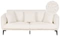Miniatyrbillede 1 af 11: Sofa Hvid Boucle 3 Personers Bred Flydersofa til Stue Stofsofa Moderne Siddemøbel med Ekstra Rygpuder Designsofa