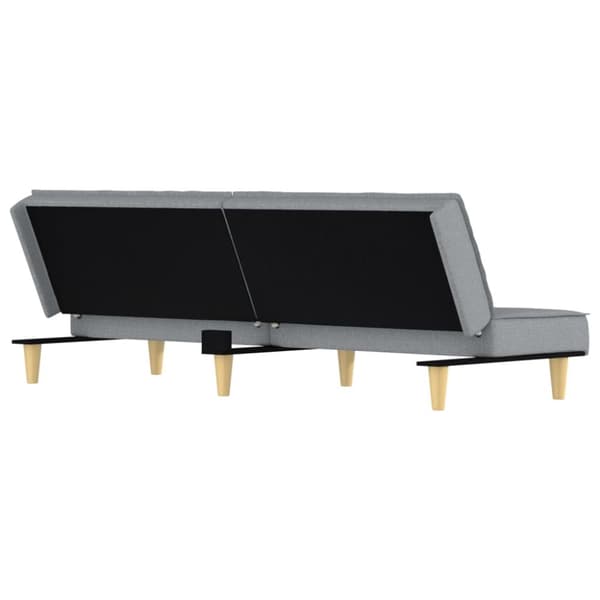 Bäddsoffa ljusgrå tyg
