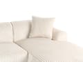 Miniatyrbilde 8 av 11: Venstrevendt Hjørnesofa Off-White Kordfløyel 3-seter Mid-Century Moderne Stil