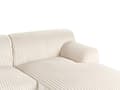 Miniatyrbilde 9 av 11: Venstrevendt Hjørnesofa Off-White Kordfløyel 3-seter Mid-Century Moderne Stil