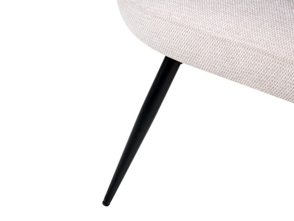 Kjøkken Sofa Beige Polyester Stoff Polstring 2-Seter Metallramme Svarte Ben Benk
