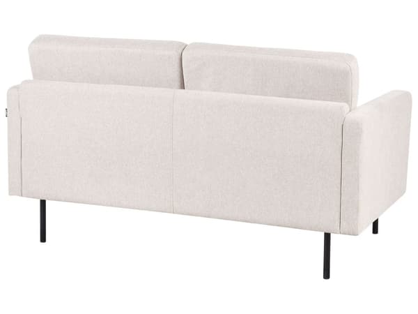 2-seters Sofa i Stoff Polyester Lys Beige Vannavvisende Sofa Metallben Vevd Polstret Rygg Minimalistisk Moderne