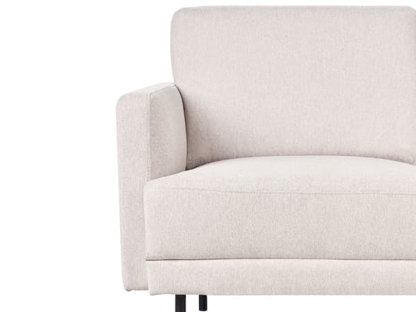 2-seters Sofa i Stoff Polyester Lys Beige Vannavvisende Sofa Metallben Vevd Polstret Rygg Minimalistisk Moderne