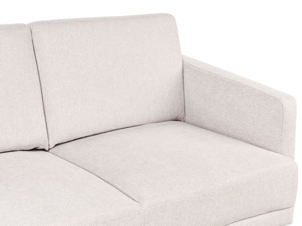 2-seters Sofa i Stoff Polyester Lys Beige Vannavvisende Sofa Metallben Vevd Polstret Rygg Minimalistisk Moderne