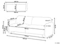 Miniatyrbillede 3 af 11: Grå 3-personers sofa betrukket med polyester bredt ryglæn armlæn stuemøbler i retrostil
