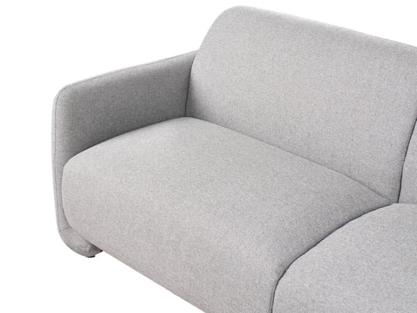 Grå 3-personers sofa betrukket med polyester bredt ryglæn armlæn stuemøbler i retrostil