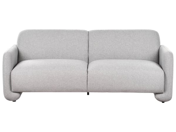 Grå 3-personers sofa betrukket med polyester bredt ryglæn armlæn stuemøbler i retrostil