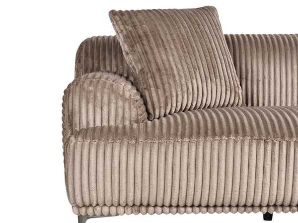 Hjørnesofa med Chaiselong Brun Fløjl 3 Personers Sofa L Formet Dyb Sofahjørne Siddemøbel Blød Stofsofa Venstrevendt
