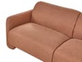 Miniatyrbillede 8 af 11: Gyldenbrun 3-personers sofa betrukket med polyester bredt ryglæn armlæn stuemøbler i retrostil