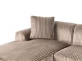 Miniatyrbillede 8 af 11: Hjørnesofa med Chaiselong Brun Fløjl 3 Personers Sofa L Formet Dyb Sofahjørne Siddemøbel Blød Stofsofa Højrevendt