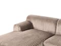 Miniatyrbillede 9 af 11: Hjørnesofa med Chaiselong Brun Fløjl 3 Personers Sofa L Formet Dyb Sofahjørne Siddemøbel Blød Stofsofa Højrevendt