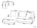 Miniatyrbillede 3 af 11: Hjørnesofa med Chaiselong Off White Fløjl 3 Personers Sofa L Formet Dyb Sofahjørne Siddemøbel Blød Stofsofa Højrevendt