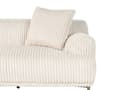 Miniatyrbillede 7 af 11: Hjørnesofa med Chaiselong Off White Fløjl 3 Personers Sofa L Formet Dyb Sofahjørne Siddemøbel Blød Stofsofa Højrevendt