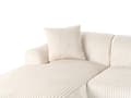 Miniatyrbillede 8 af 11: Hjørnesofa med Chaiselong Off White Fløjl 3 Personers Sofa L Formet Dyb Sofahjørne Siddemøbel Blød Stofsofa Højrevendt