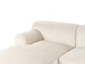 Miniatyrbillede 9 af 11: Hjørnesofa med Chaiselong Off White Fløjl 3 Personers Sofa L Formet Dyb Sofahjørne Siddemøbel Blød Stofsofa Højrevendt