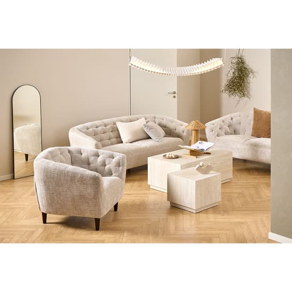 Ria sofa 2 seter chenille beige.