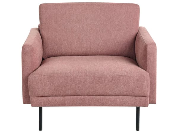 Sofagruppe Rosa Polyester 2-seters sofa Lenestol Metallben Vannavvisende stoff Minimalistisk og moderne stil Stue