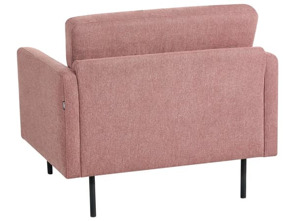 Sofagruppe Rosa Polyester 2-seters sofa Lenestol Metallben Vannavvisende stoff Minimalistisk og moderne stil Stue