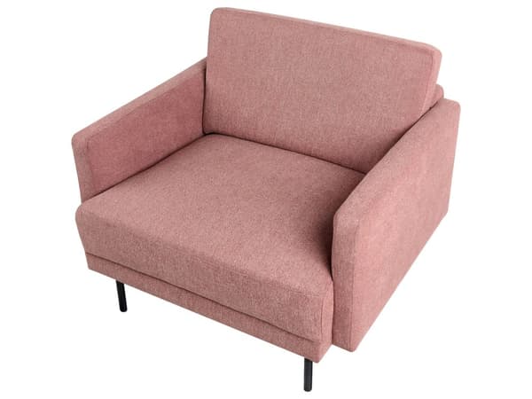 Sofagruppe Rosa Polyester 2-seters sofa Lenestol Metallben Vannavvisende stoff Minimalistisk og moderne stil Stue