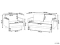 Miniatyrbilde 3 av 11: Sofagruppe Mørkegrønn Polyester 2-seters sofa Lenestol Metallben Vannavvisende stoff Minimalistisk og moderne stil Stue