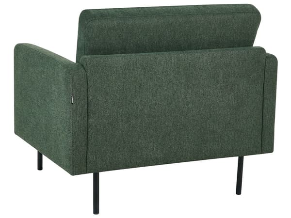 Sofagruppe Mørkegrønn Polyester 2-seters sofa Lenestol Metallben Vannavvisende stoff Minimalistisk og moderne stil Stue