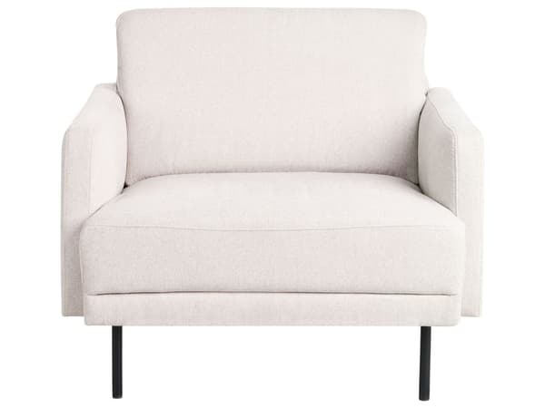 Sofagruppe Lys beige Polyester 2-seters sofa Lenestol Metallben Vannavvisende stoff Minimalistisk og moderne stil Stue