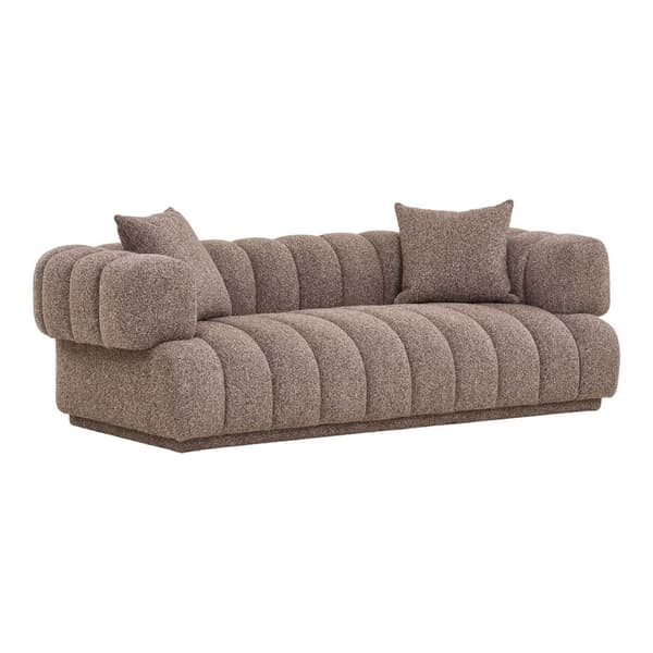 Aurora sofa med 2 puter brun.