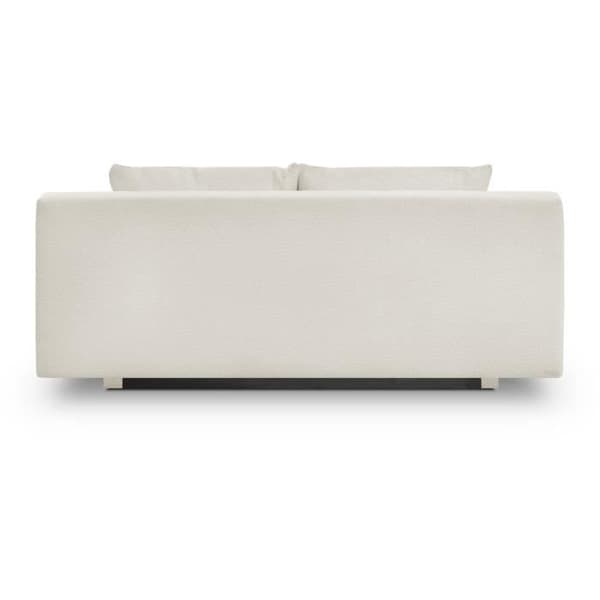 Bäddsoffa 3 platser TEIJO - Beige bouclette-tyg - Förvaringsutrymme - L187 x P91 x H82 cm