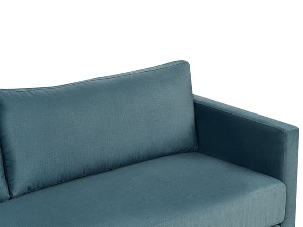 Sovesofa Grønn Polyester Stoff Polstring Birketre Mørkebrune Ben med Sovefunksjon Stue Soverom