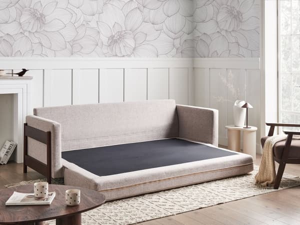 Sovesofa Lysebrun Polyester 3 Personers Smart Sofaseng med Udtræk Kompakt Sofa Sove Udtræksseng Komfort Sovebriks til Teenager