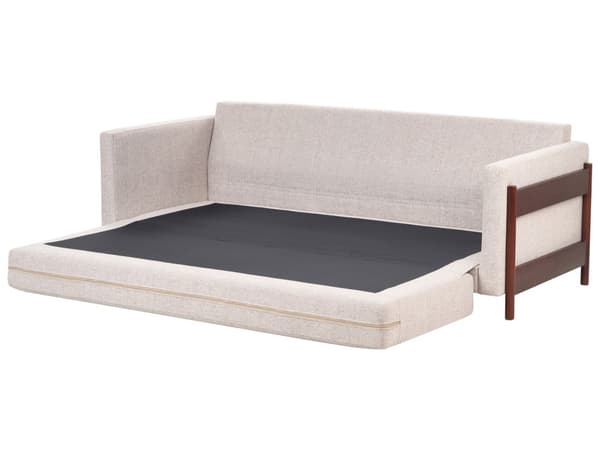 Sovesofa Lysebrun Polyester 3 Personers Smart Sofaseng med Udtræk Kompakt Sofa Sove Udtræksseng Komfort Sovebriks til Teenager