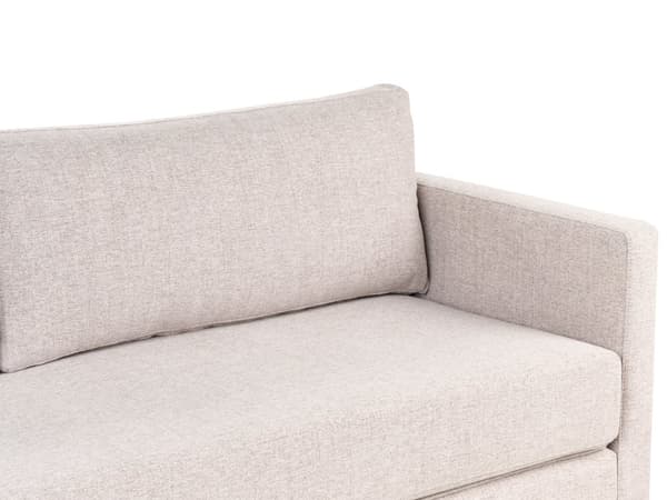 Sovesofa Lysebrun Polyester 3 Personers Smart Sofaseng med Udtræk Kompakt Sofa Sove Udtræksseng Komfort Sovebriks til Teenager