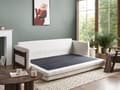 Miniatyrbillede 4 af 11: Sovesofa Off White Polyester 3 Personers Smart Sofaseng med Udtræk Kompakt Sofa Sove Udtræksseng Komfort Sovebriks til Teenager